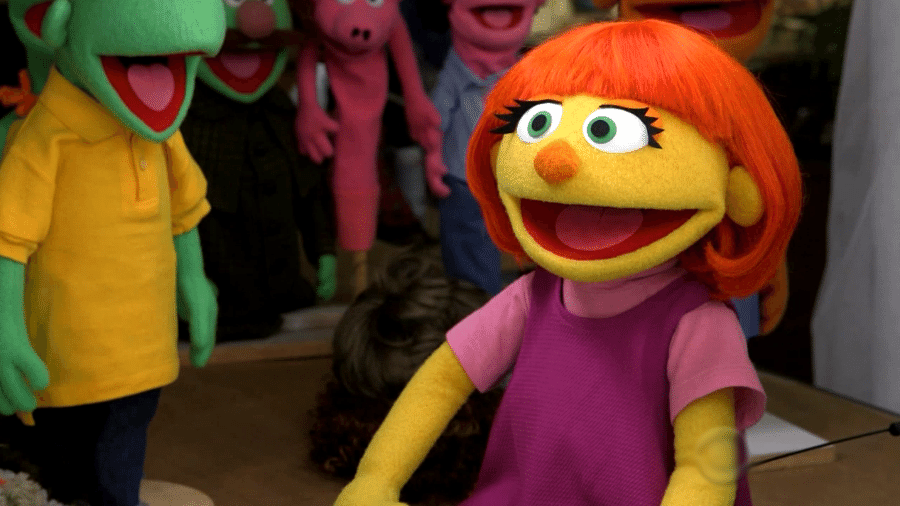 Julia, a Muppet autista que faz parte do elenco há 4 anos - Divulgação