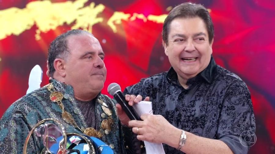 Leo Jaime em conversa com Faustão após vencer a "Dança dos Famosos" 2018 - Reprodução/TV Globo