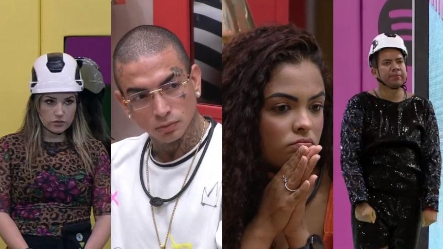 BBB 23: MC Guimê, Paula, Bruno e Amanda estão no quarto Paredão - Reprodução/Globoplay