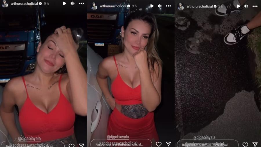 Andressa Urach ficou presa em trânsito e fez xixi na estrada