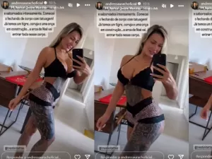 Andressa Urach mostra tattoos e promete fechar o corpo: 'Arca de Noé'