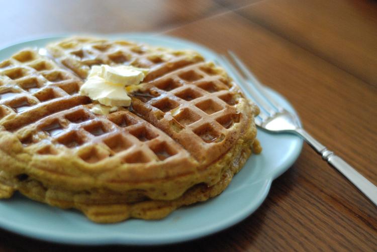 Waffles de abóbora, uma versão americana