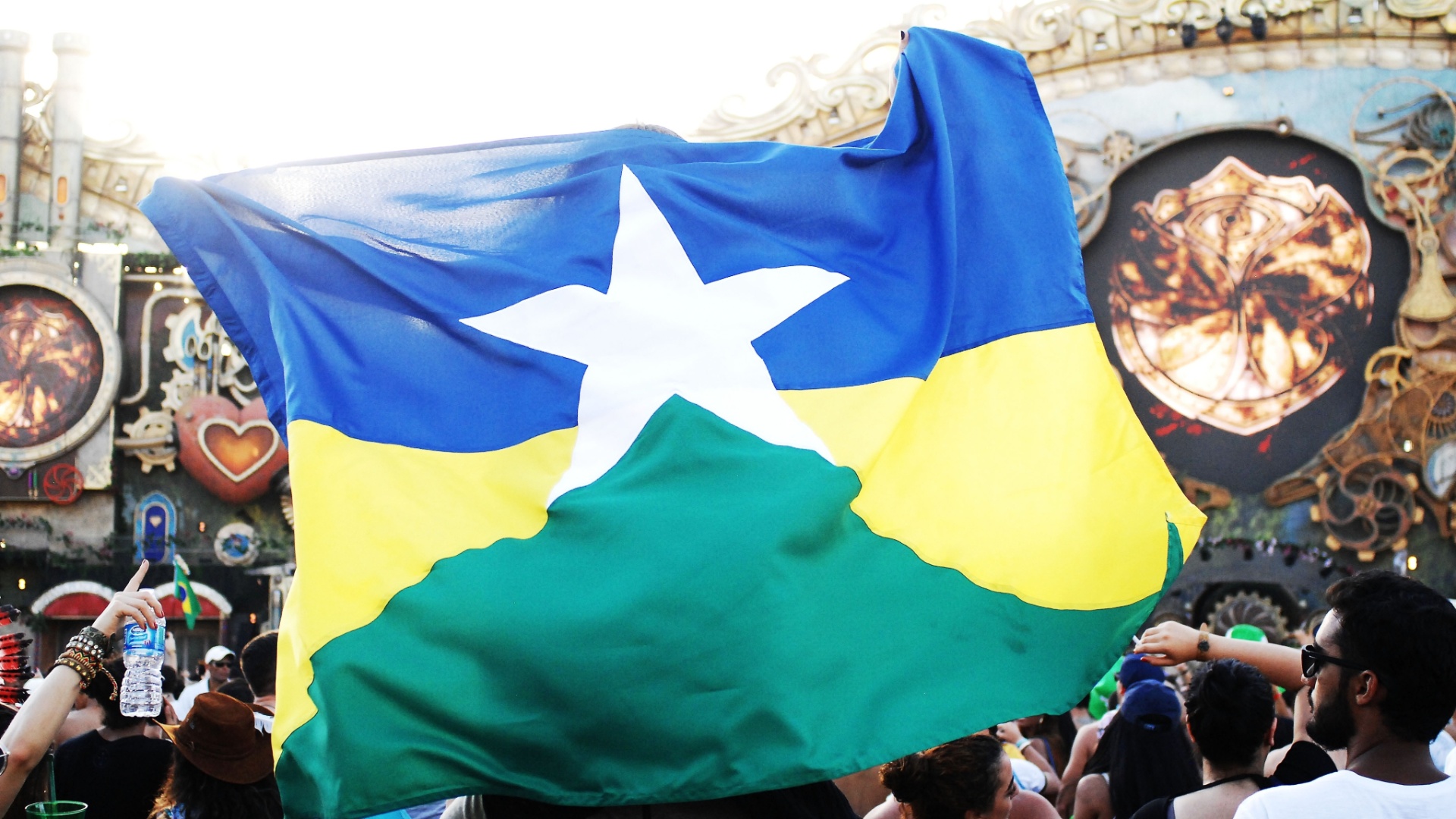 21.abr.2016 - O estado de Rondônia foi lembrado pela bela bandeira estendida no publico - Reinaldo Canato