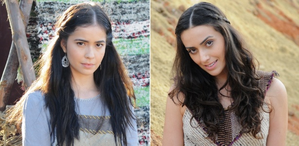 Louise Marrie (à esquerda) e Priscila Uba, finalistas do concurso de Xuxa que estão em "A Terra Prometida" - Montagem/Munir Chatack/Record - Montagem/Munir Chatack/Record