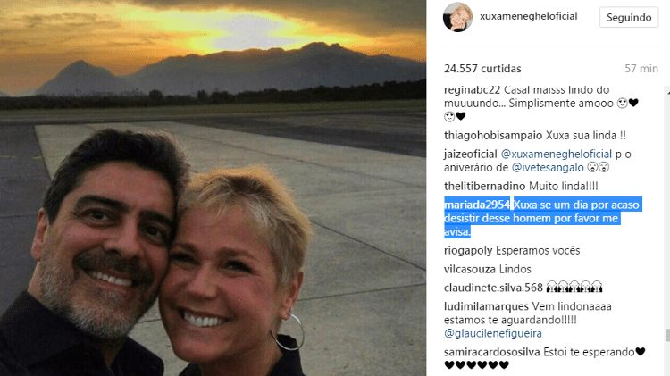 Foto de Xuxa com Junno rende pedido de emprego e pergunta inusitada - Reprodução/Instagram - Reprodução/Instagram
