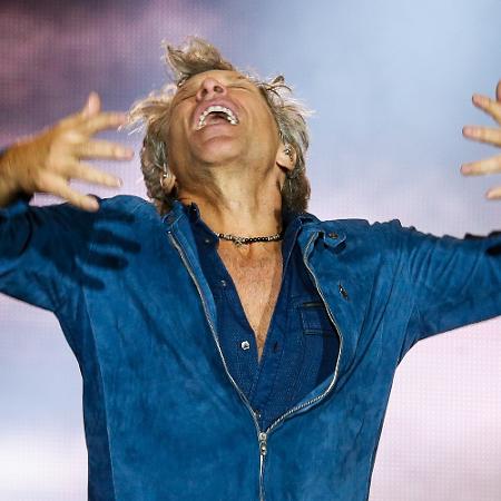 Animado, Jon Bon Jovi pula e faz caretas durante show no Rock in Rio - Marco Antonio Teixeira/UOL - Marco Antonio Teixeira/UOL