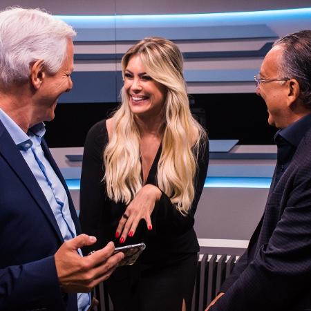 Milton Leite, Renata Fan e Galvão Bueno - Bob Paulinho - Bob Paulinho