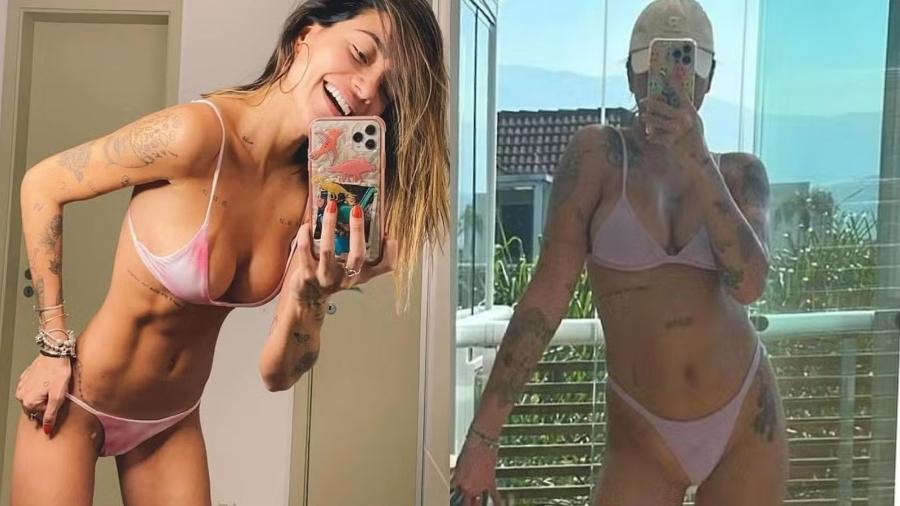 Gabi Prado mostra antes e depois, e comenta as mudanças no seu corpo