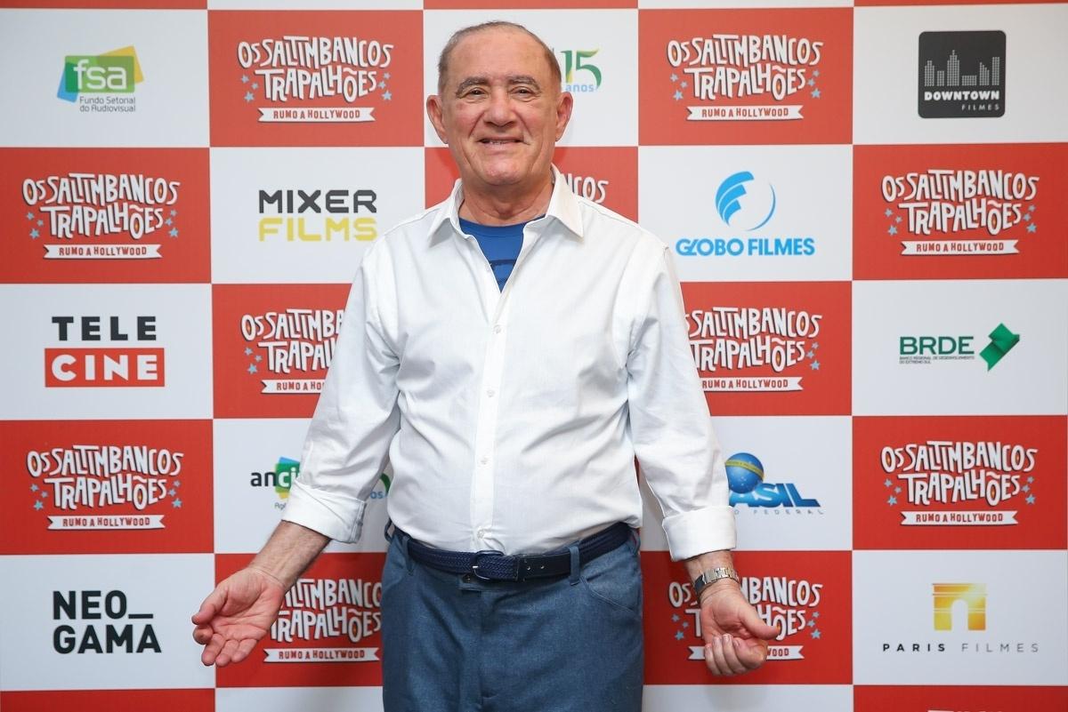 A pré-estreia do filme "Os Saltimbancos Trapalhões ? Rumo A Hollywood", este sábado, em São Paulo, reuniu Dedé Santana e Renato Aragão - Manuela Scarpa e Marcos Ribas/Brazil News