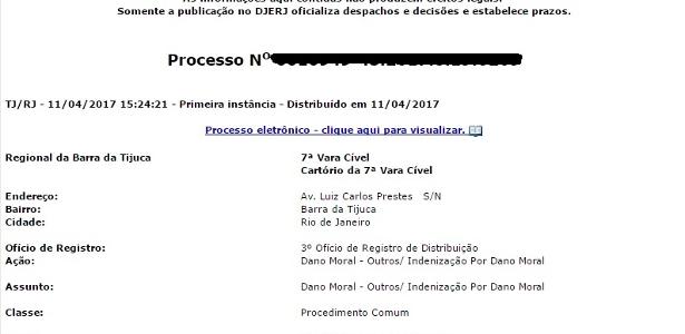 Cópia do processo aberto por Kadu Moliterno - Reprodução - Reprodução