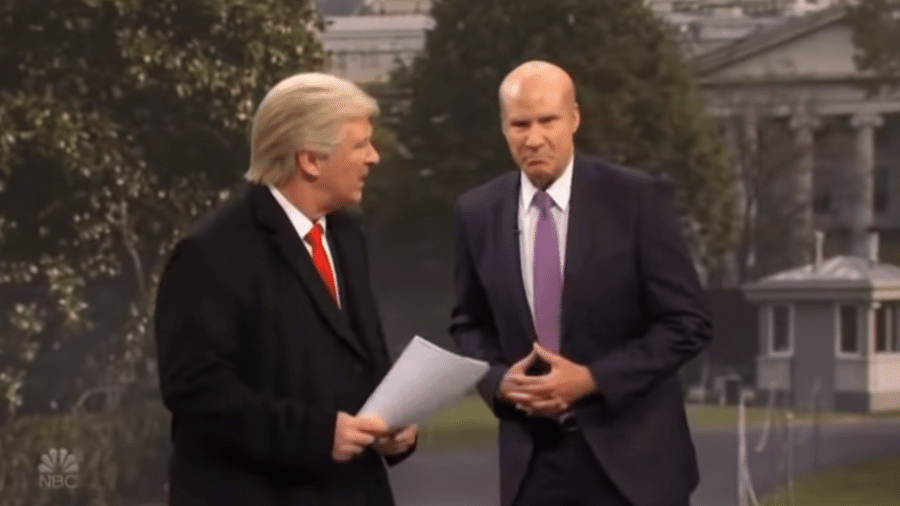 Os humoristas Alec Baldwin e Will Ferrell em esquete no programa "Saturday Night Live" - Reprodução/NBC