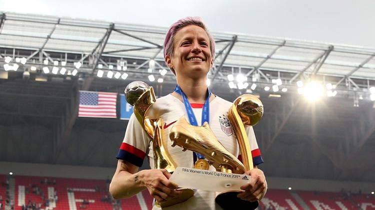 Megan Rapinoe na final da Copa do Mundo de 2023 - Marc Atkins/Getty Images - Marc Atkins/Getty Images