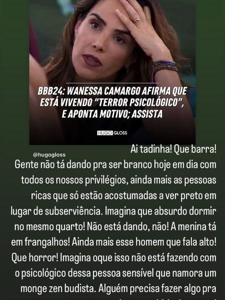 Luana Piovani ironiza falas de Wanessa Camargo no BBB 24