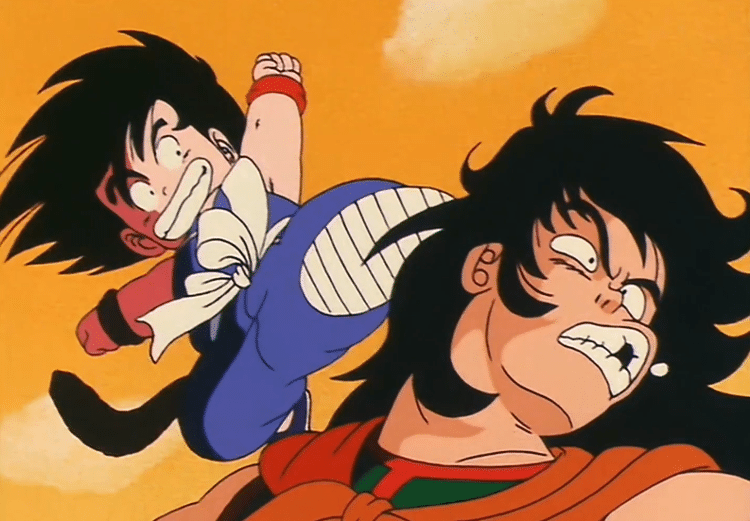 Goku golpeia Yamcha em 'Dragon Ball' Goku golpeia Yamcha em 'Dragon Ball'