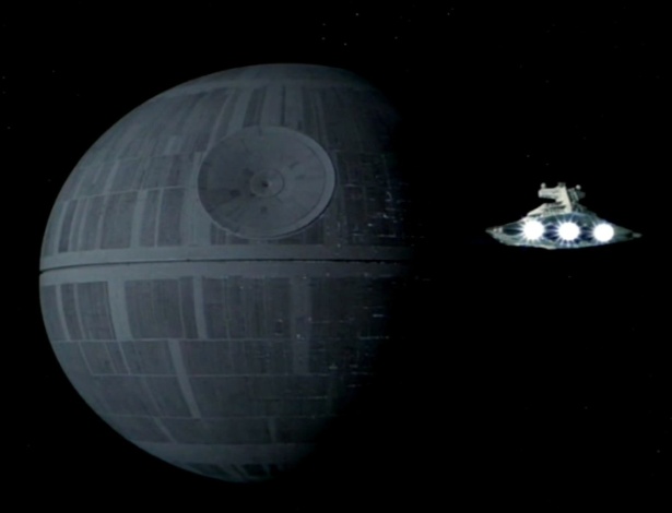 A temida Estrela da Morte em cena de "Star Wars Episódio IV: Uma Nova Esperança" - Reprodução