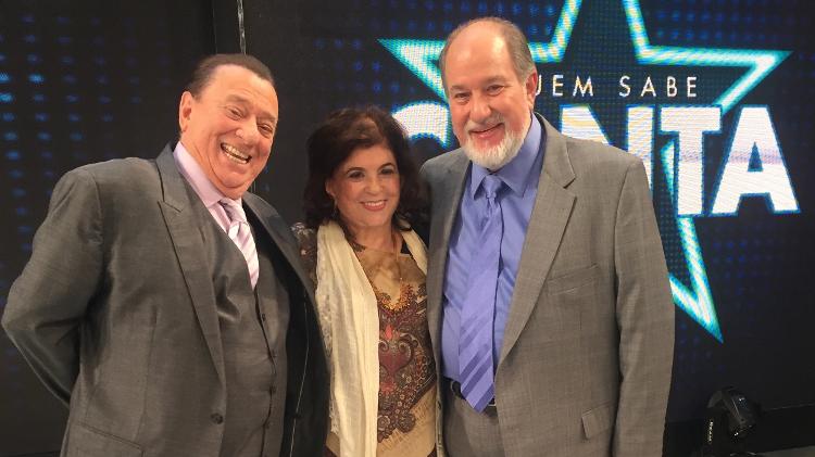 Raul, Carmen e Gilbert juntos no SBT - Divulgação/SBT - Divulgação/SBT
