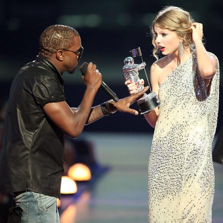 Kanye West e Taylor Swift no VMA 2009 - Getty Images