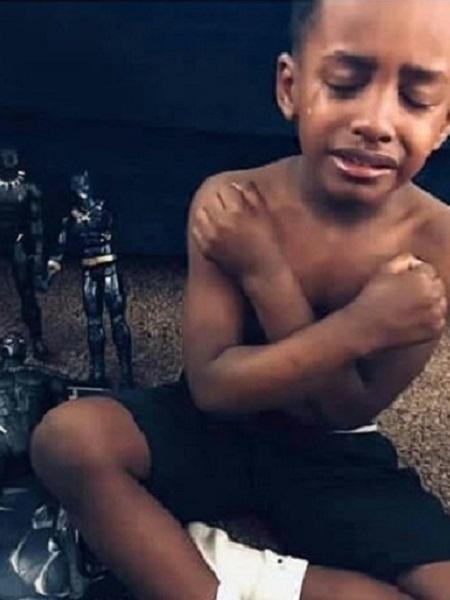 Crianças prestam homenagem a Pantera Negra - Instagram/@nathan_the_trap_king