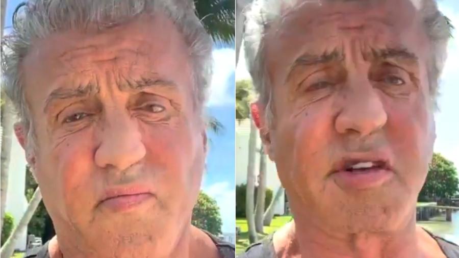 Sylvester Stallone em vídeo publicado no Instagram - Reprodução/Instagram