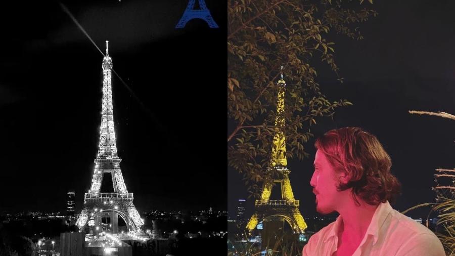Giulia Be e Romulo Arantes Neto aproveitam a noite de Paris - Reprodução/Instagram 
