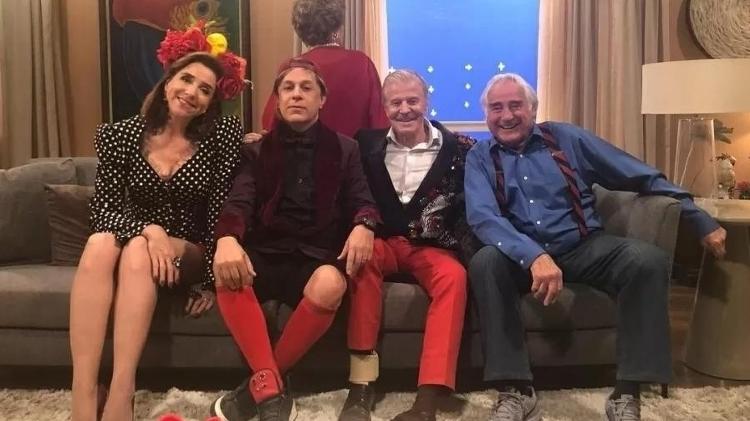 Luis Gustavo em gravação do filme de 'Sai de Baixo' - Reprodução/Instagram/cris_botelho_ - Reprodução/Instagram/cris_botelho_