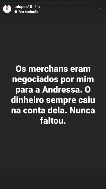 Story de Thiago Lopes - Reprodução/Instagram - Reprodução/Instagram