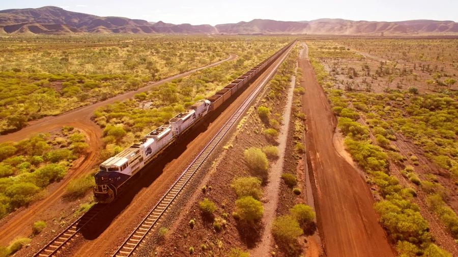 Trem da australiana Fortescue - Divulgação