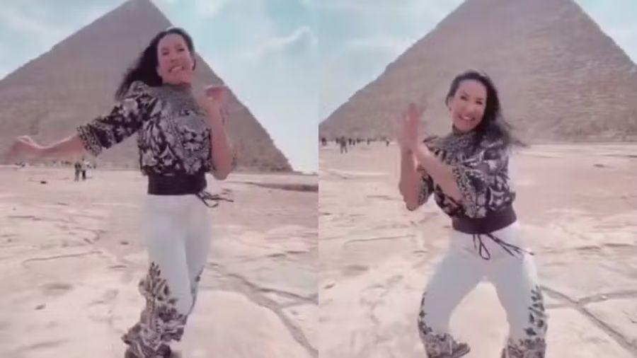 Scheila Carvalho dança no Egito