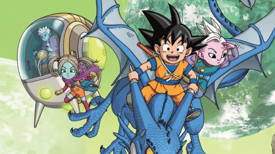 Glorio, Panzy, Goku e Kaioshin em 'Dragon Ball Daima'