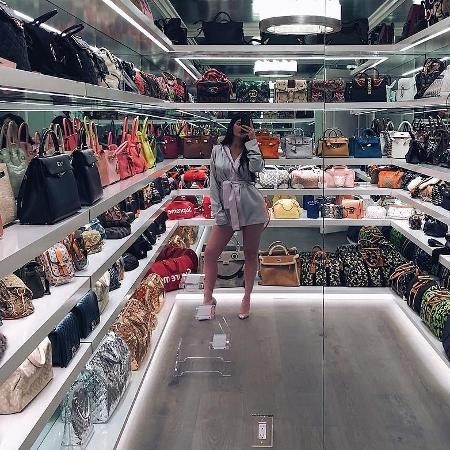 O closet de bolsas de Kylie Jenner - Reprodução/Instagram