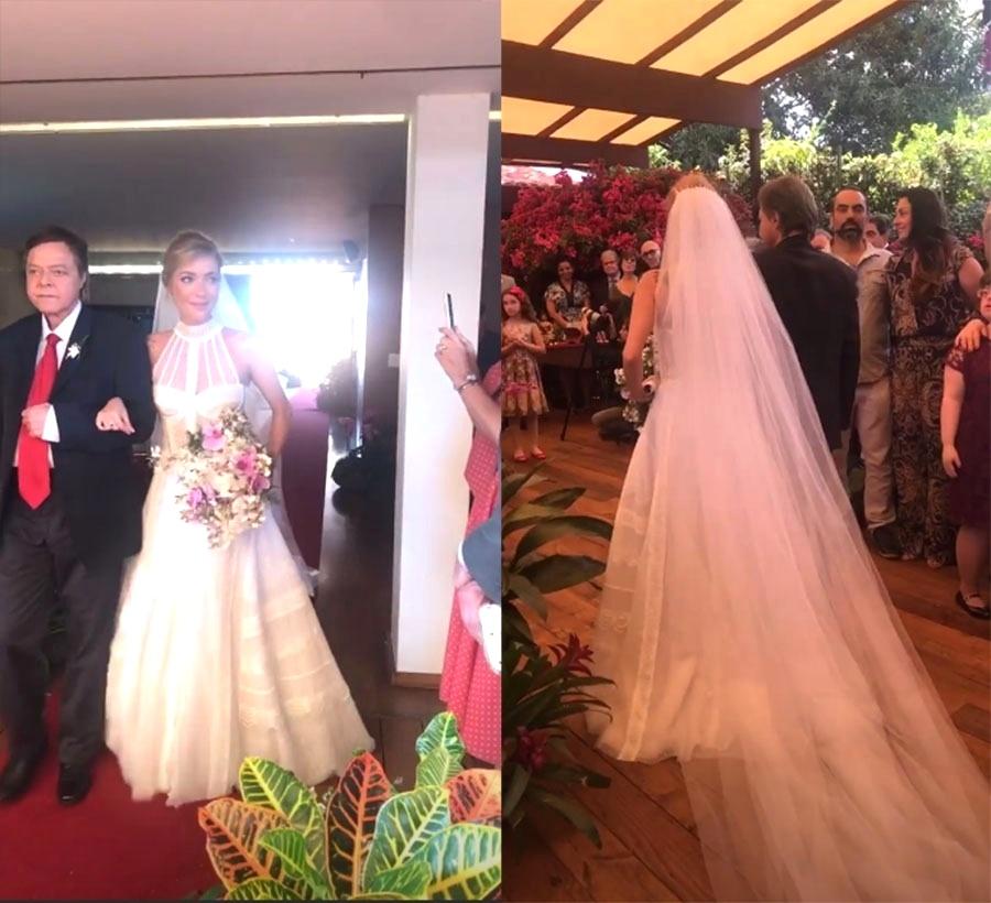 Luiza Possi na cerimônia do seu casamento com o diretor Cris Gomes em São Paulo - Reprodução/Instagram