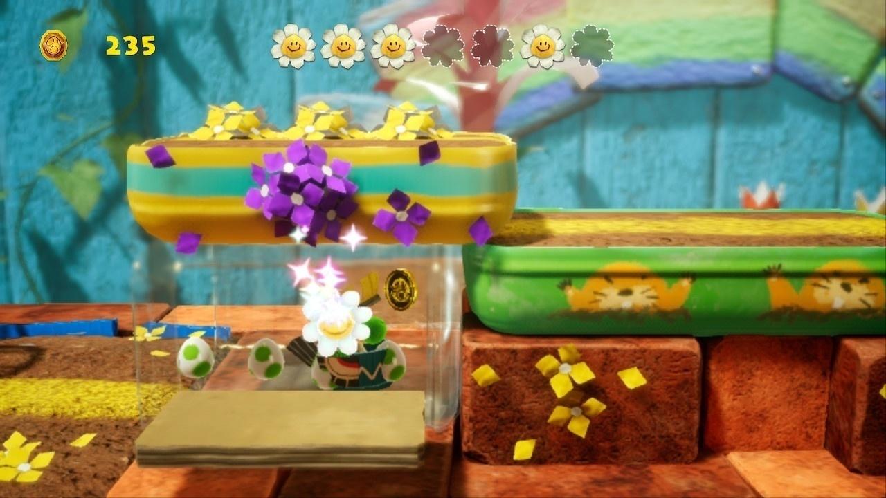 Fotos "Yoshi's Crafted World" Como conseguir todas as Smiley Flowers