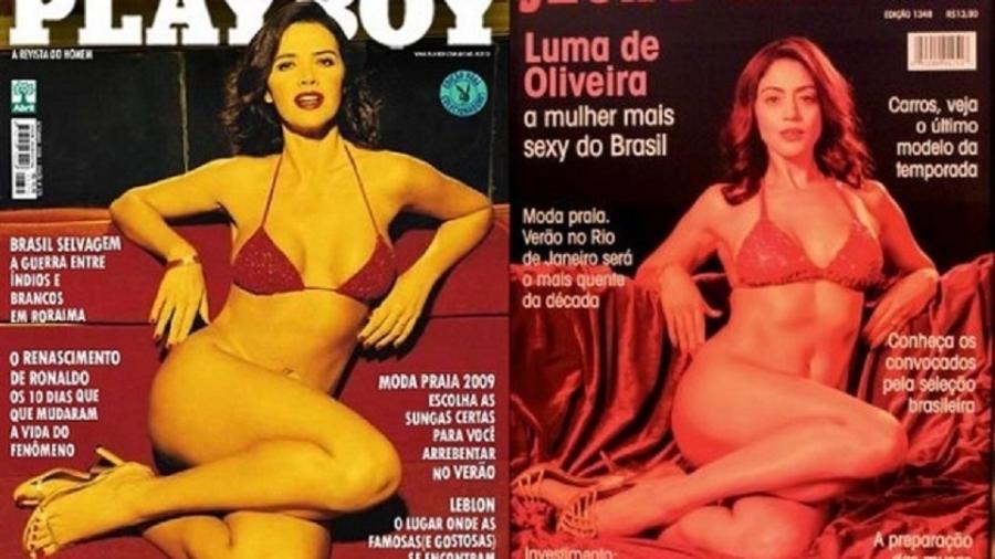 Carol Castro reproduz capa de Luma de Oliveira na revista Playboy no filme "Eike - Tudo ou Nada" - Divulgação