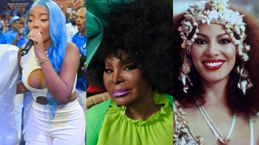 Ludmilla, Elza e Clara Nunes já foram intérpretes de escolas de samba - Reprodução/Instagram