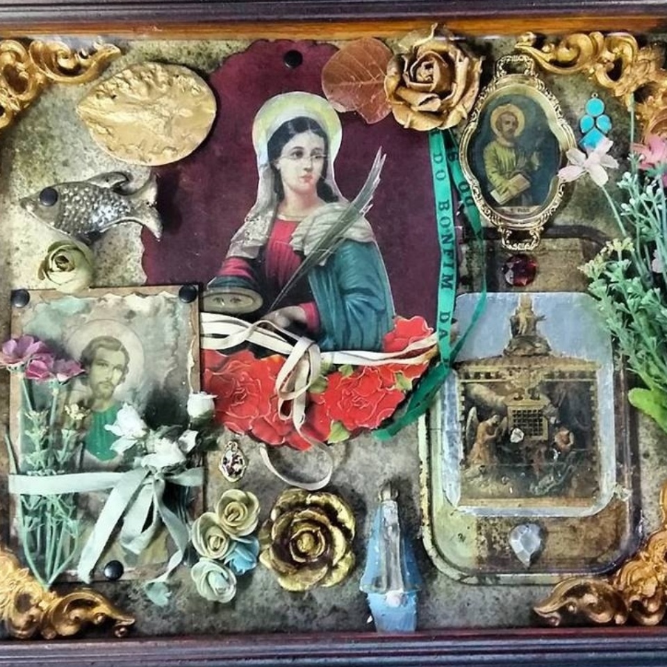 Detalhe da obra do artista Raimundo Rodriguez presente na novela "Velho Chico", da Rede Globo. - Divulgação