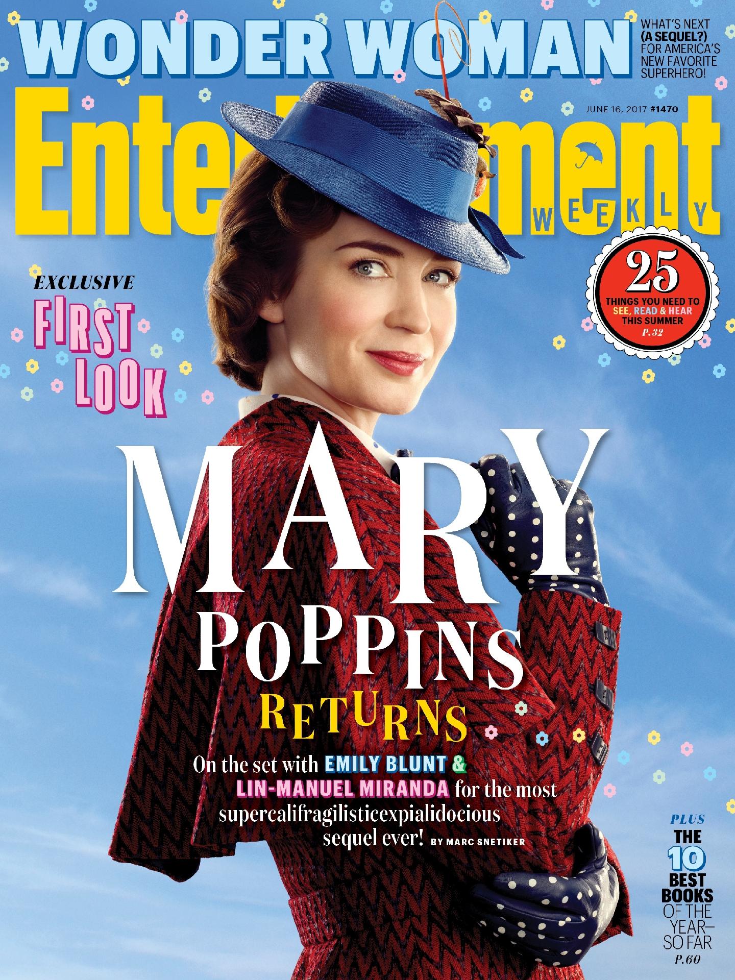 Emily Blunt no papel de Mary Poppins - Reprodução