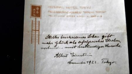 Recado deixado por Albert Einstein - Getty Images