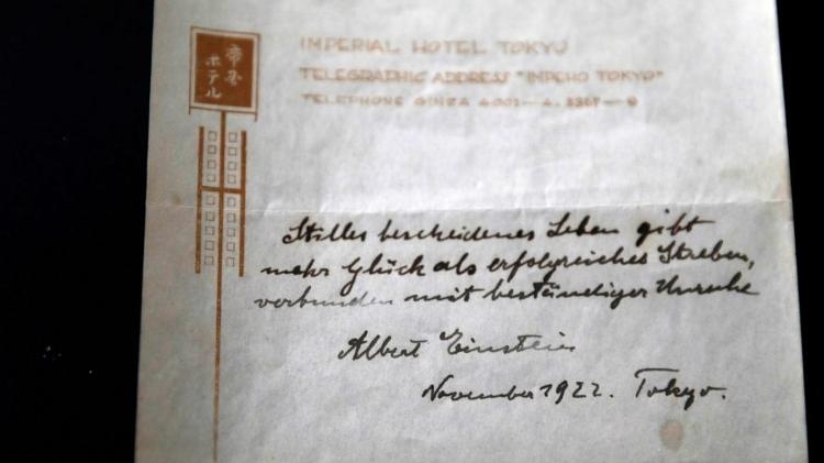 Recado deixado por Albert Einstein - Getty Images - Getty Images