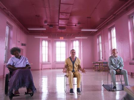 Samuel L. Jackson, James McAvoy e Bruce Willis em cena de "Glass" - Reprodução/Entertainment Weekly
