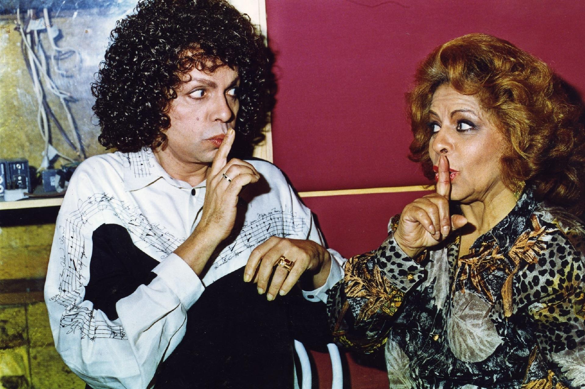 Cauby Peixoto e Angela Maria durante encontro no Rio, em maio de 1993. - Dadá Cardoso - 17 mai.1993/Folhapress
