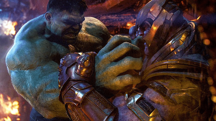 Hulk enfrenta Thanos em "Guerra Infinita" - Reprodução - Reprodução