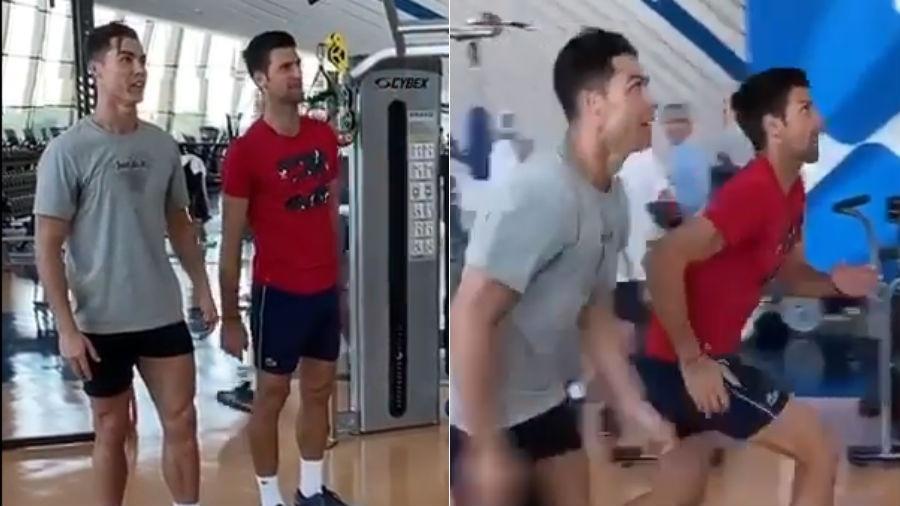 Cristiano Ronaldo e Novak Djokovic - Reprodução/Instagram