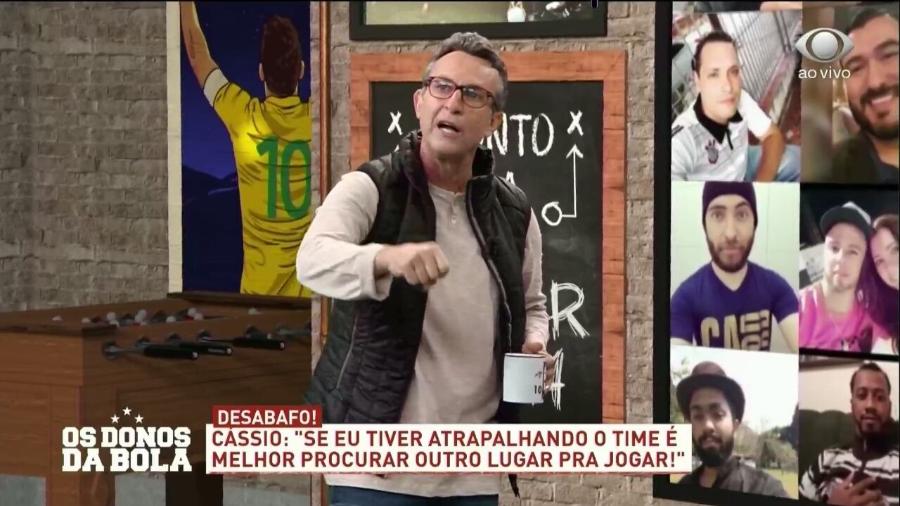 Neto elogiou a jornalista durante o programa "Os Donos da Bola" de hoje - Reprodução / Bandeirantes