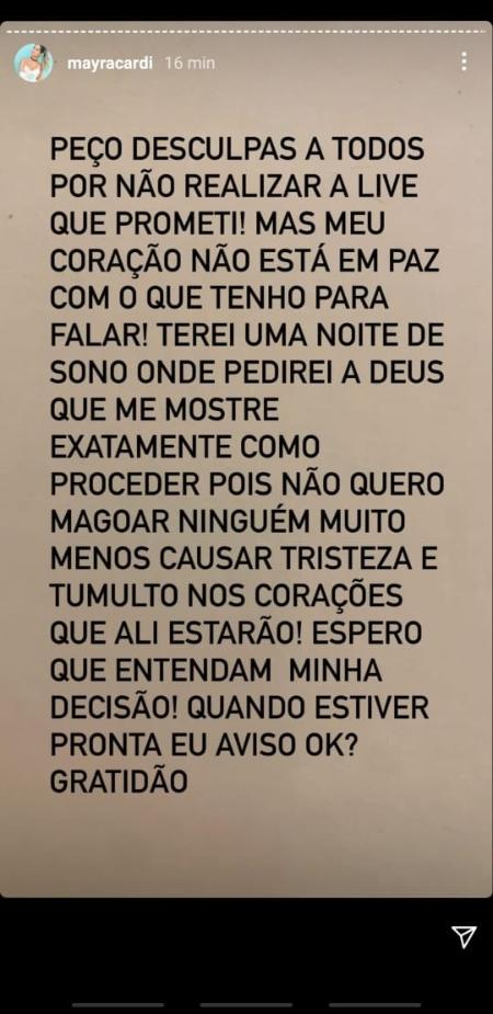 Mayra Cardi diz que vai conversar com Deus antes de falar sobre Arthur Aguiar - Reprodução/Instagram - Reprodução/Instagram