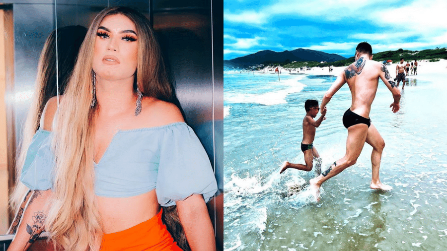 Bruno Nascimento, conhecido como a drag queen Aretuza Lovi, se revoltou com alguns comentários em foto publicada com o filho. - Reprodução/Instagram