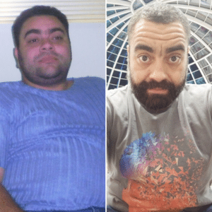 Ele perdeu 44 kg em um ano sem deixar de comer pizza às sextas