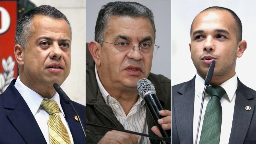 Os deputados estaduais Wellington Moura, Gilmaci Santos e Douglas Garcia podem ter seus mandatos cassados - Divulgação/Alesp