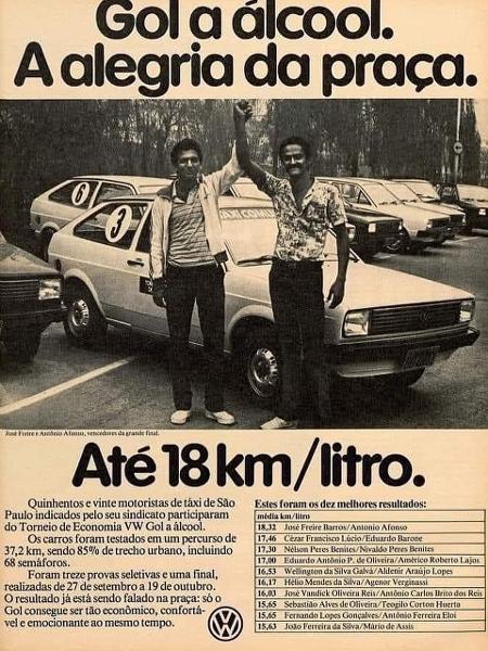 Dupla de taxistas venceu em 1982 competição com média superior a 18 km/l de etanol em circuito predominantemente urbano