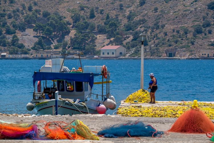 Lakki, na ilha de Leros 