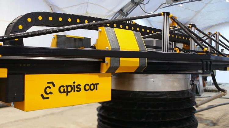 Impressora 3D responsável pela construção - Divulgação - Divulgação